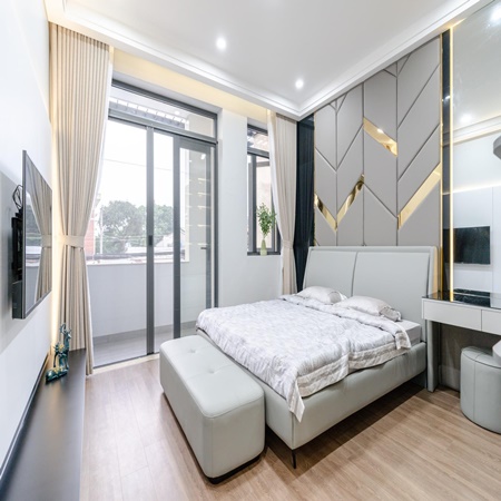 Giường bọc nệm nhập khẩu